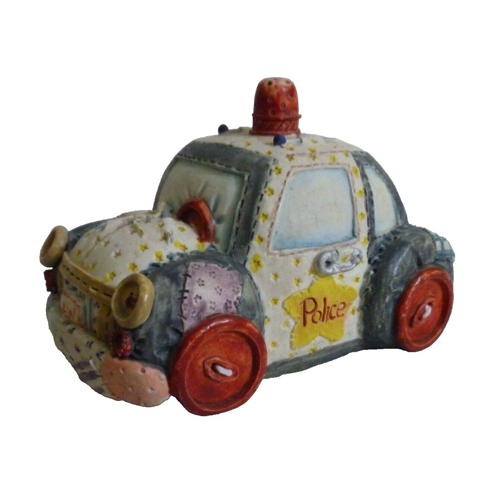 1993 Enesco Mary Rhyner Patchwork Police Car - Cute as a Button ~ No Siren Sound